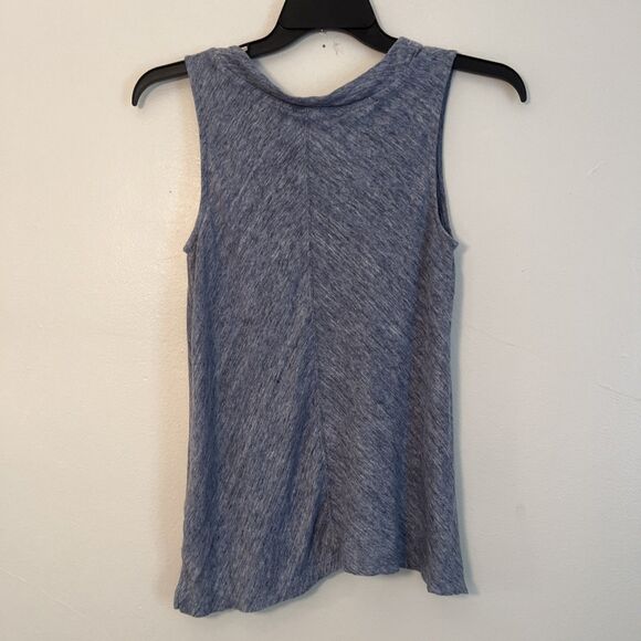 SIGRID OLSEN Knit Linen A Line Sleeveless Tank, Heathered Blue- Medium - Picture 7 of 9
